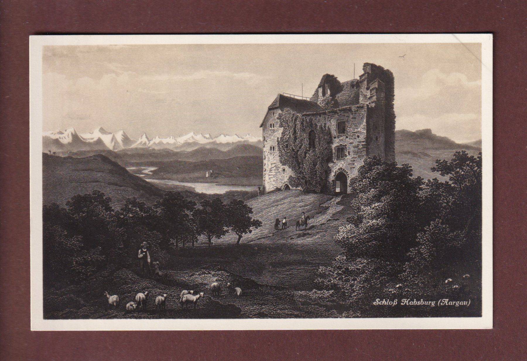 Cartoline postali: SCHLOSS HABSBURG – Usato da Pully venduto da nicecards