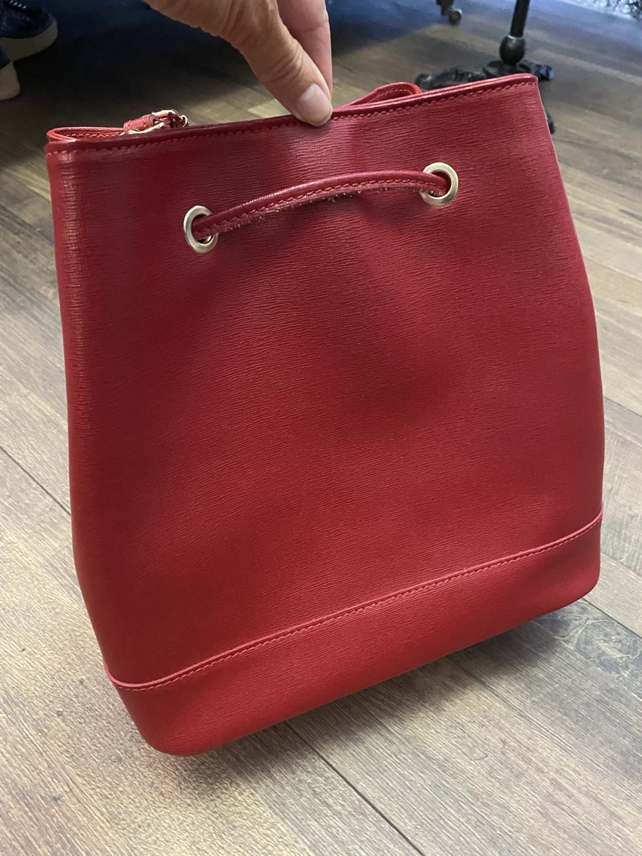 Borse da donna: Ledertasche Beutel dunkelrot neuw.  – Nuovo (secondo la descrizione) da Büron venduto da Coerner 2