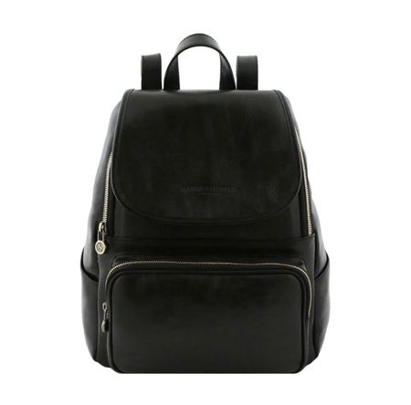 Lederrucksack Venezia - Farbe: Schwarz
