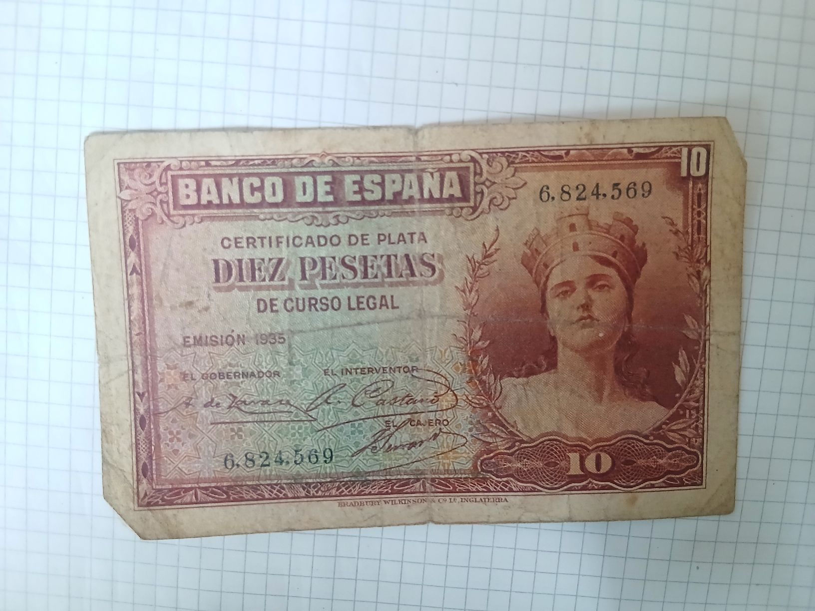 Banconote: Spanische Pesetas aus den 20er/30er – Usato da Bremgarten AG venduto da pia_8gw8 3