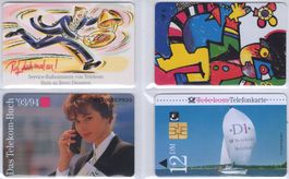 4 ungebrauchte Telefonkarten aus Deutschland
