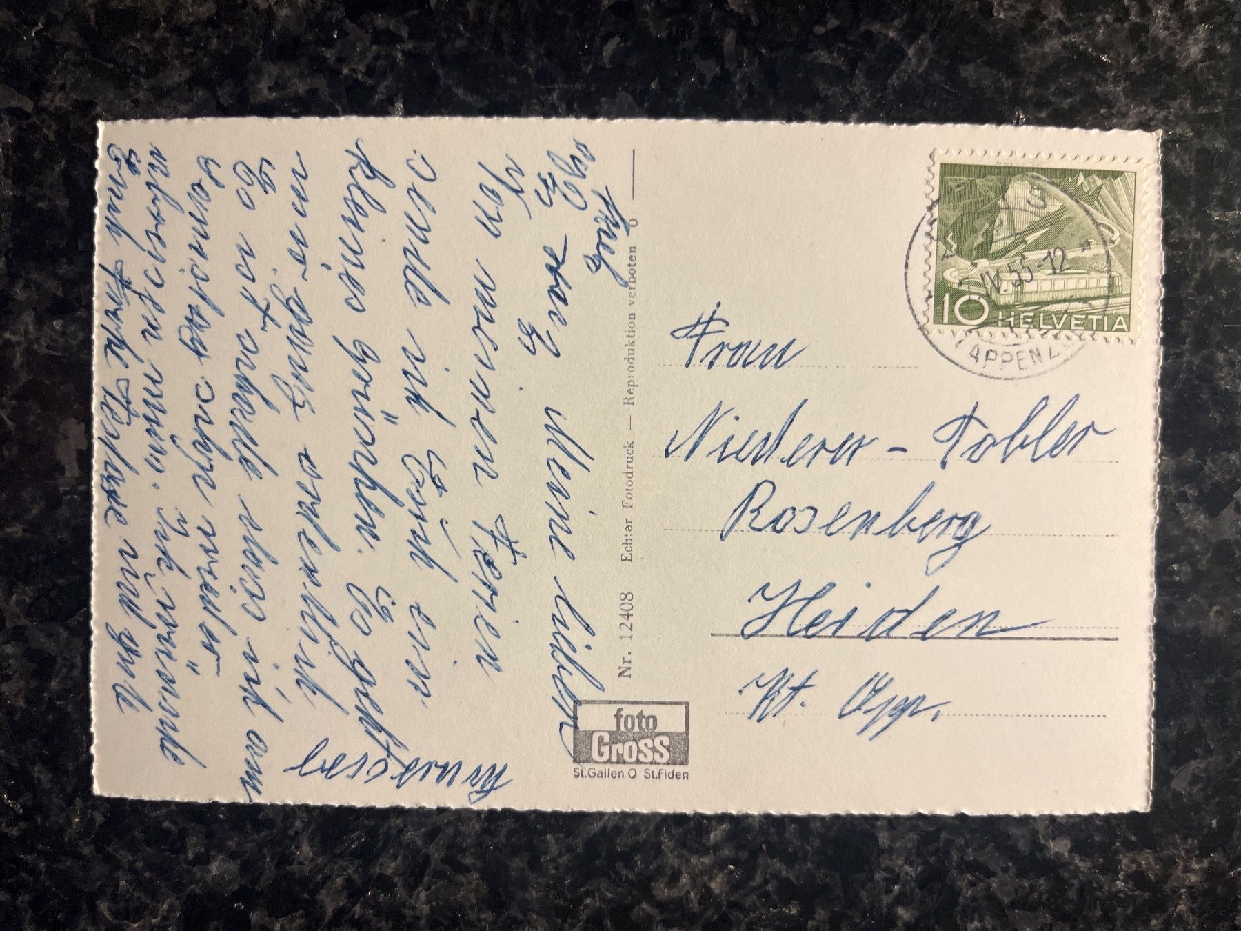 Ansichtskarten: Alte Ansichtskarte Gais im Winter 1955 – Gebraucht aus Freidorf TG von ern_7s68 1