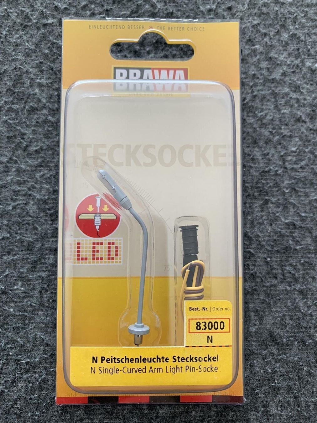 Brawa Modelleisenbahnen: Brawa 83000 LED-Peitschenleuchte – Neu und originalverpackt aus Hauterive NE von eriamch