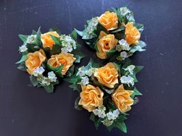 3er Set Kerzenringe Rosen Deko Frühlingsdeko Tischschmuck 💐