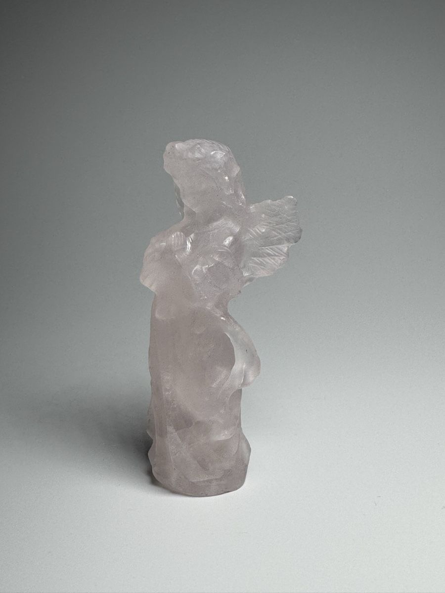 Skulpturen & Statuen: Exklusiver Engel aus ice Rosequartz – Neu und originalverpackt aus Zürich von unique2010 1