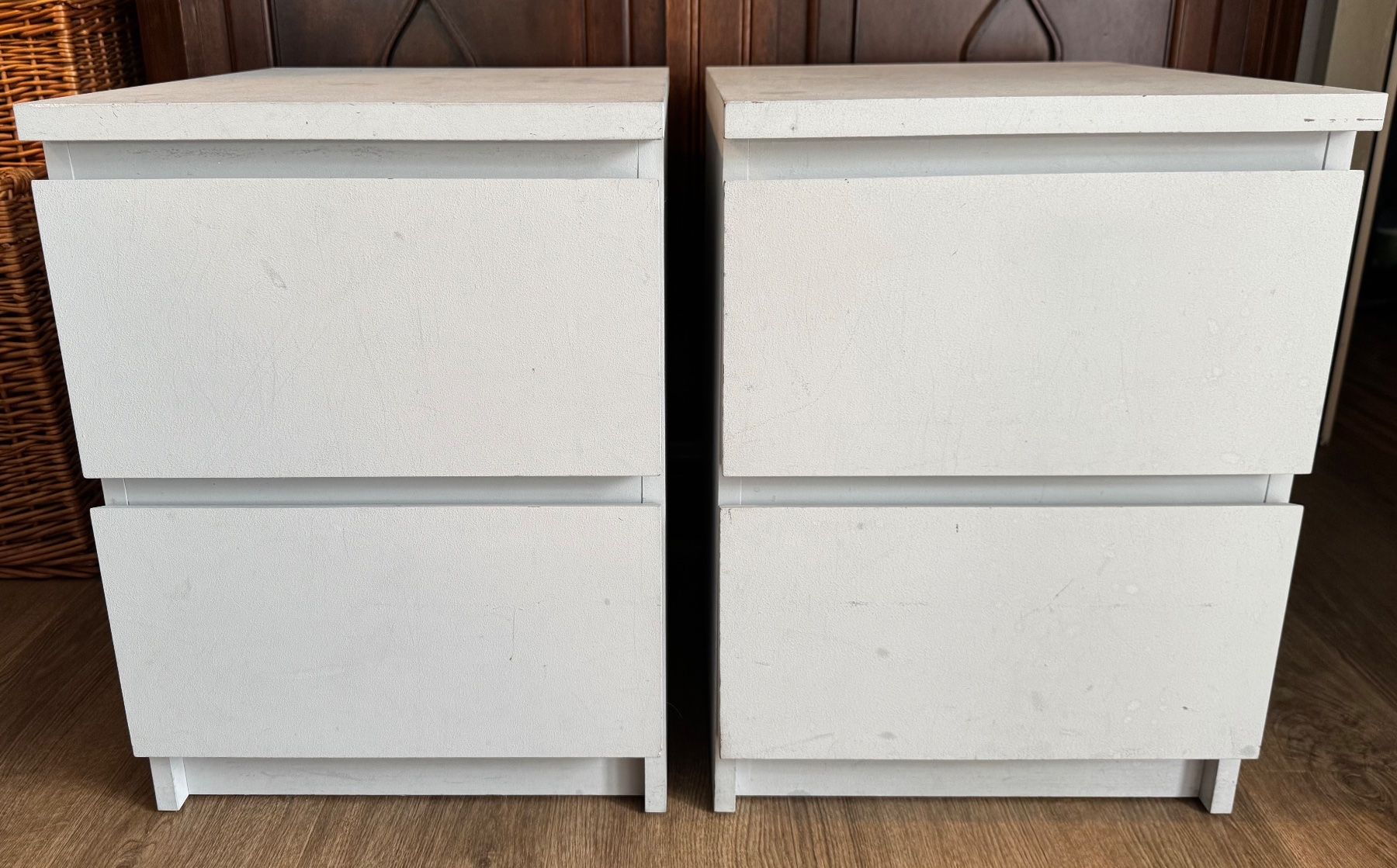 Ikea Nachttische: 2 Stück Ikea Malm Nachttisch hellgrau gestrichen – Gebraucht aus Fislisbach von chili2006