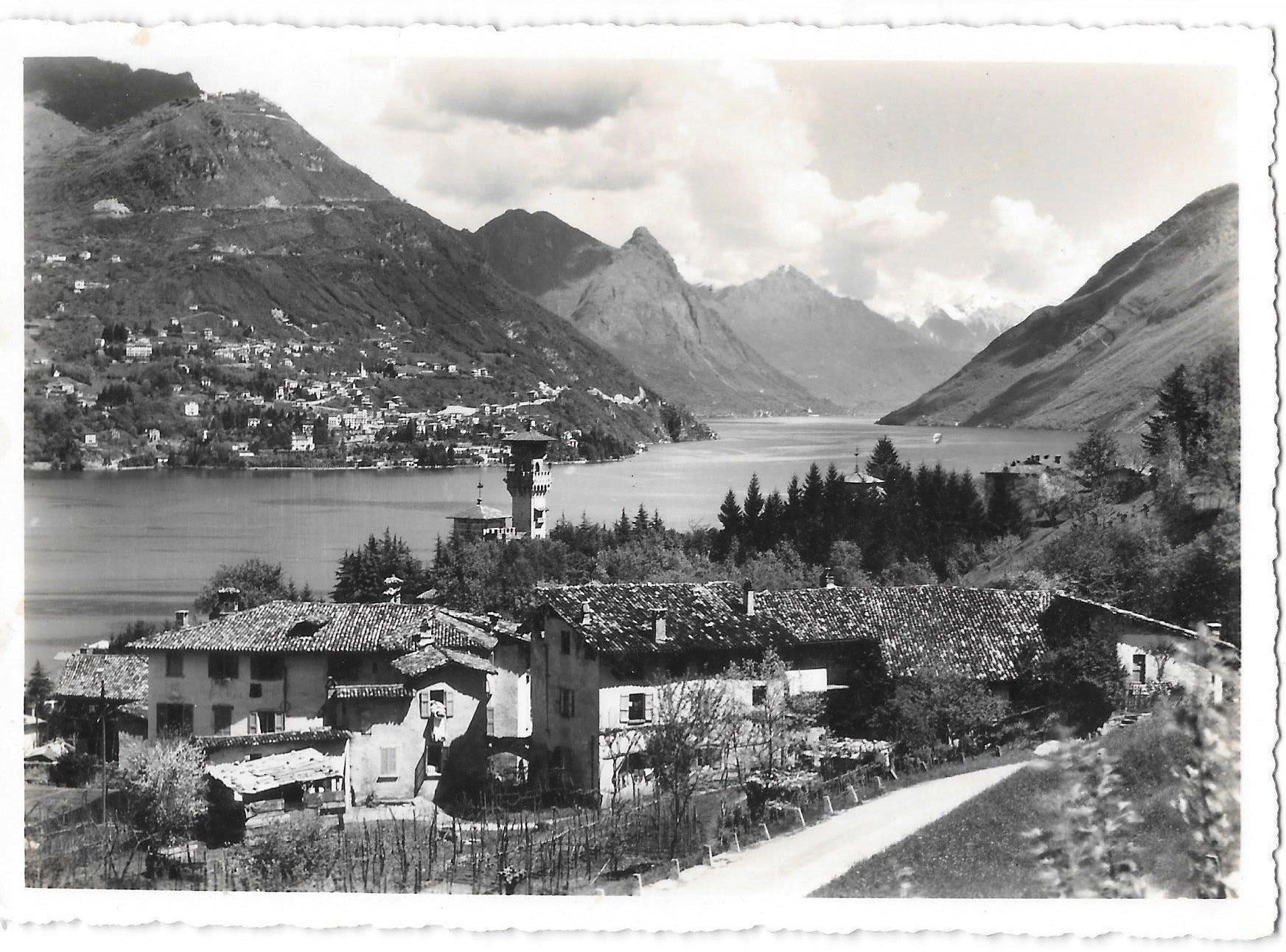 Cartoline postali: Lugano Vista verso il Brè e Porlezza – Usato da Olten venduto da clotaldi