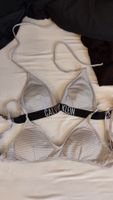Bikini Oberteile Set, Grau/Orange/Schwarz, Gr. 75A