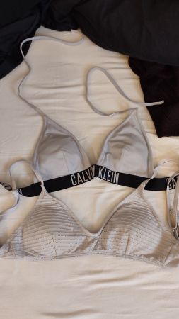 Bikini Oberteil, Grau & Orange, Gr. 75A, Set: 3 Stk.