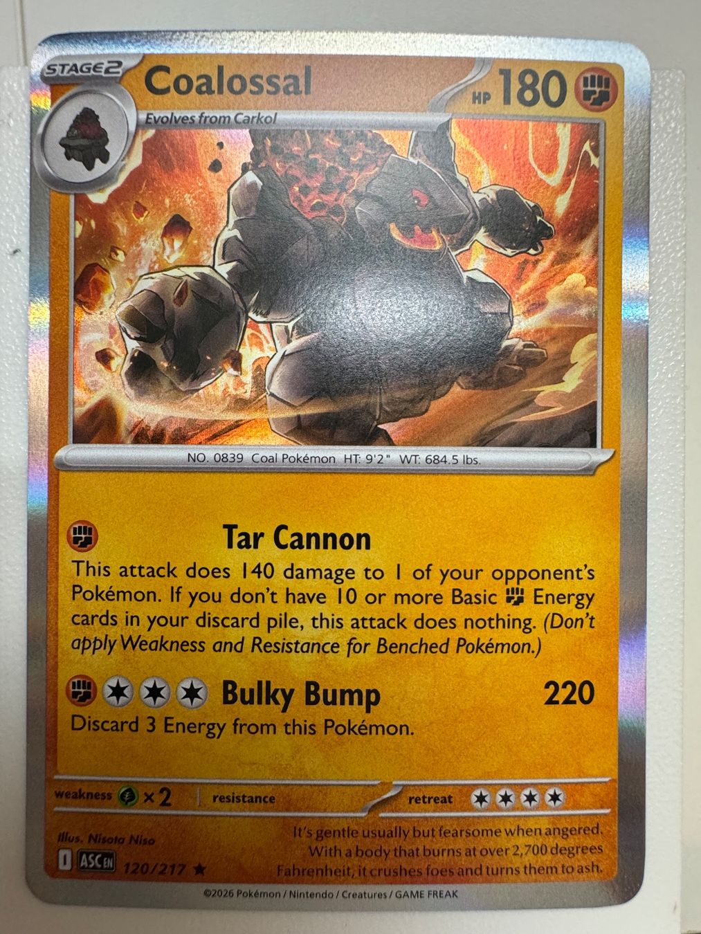 Pokémon Carte collezionabili: Coalossal | Reverse Holo | 120/217 | Pokémon TCG – Nuovo (secondo la descrizione) da Bassersdorf venduto da ero_9zp9
