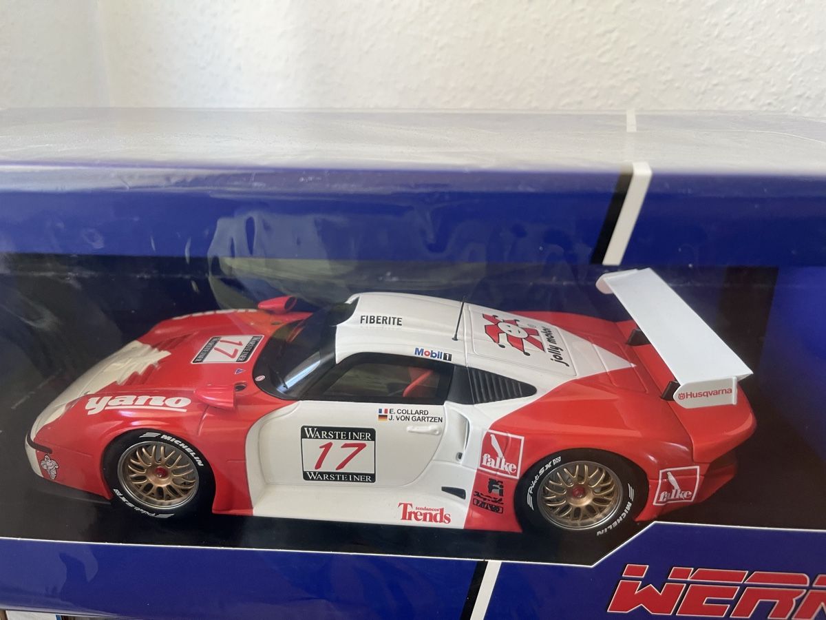 Porsche Modellini d'auto: Porsche 911 GT1.  1:18 – Nuovo e nell'imballaggio originale da Rümlang venduto da Papamoll4