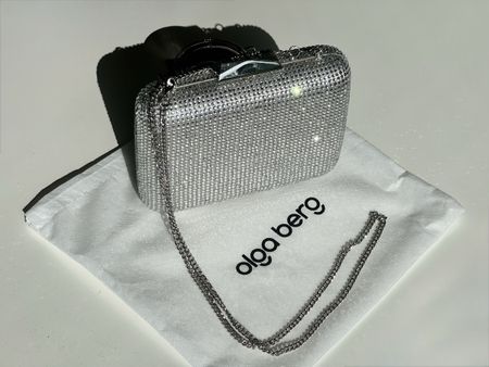 Olga Berg Clutch, Strass-besetzt, wie neu, mit Jelmolibox