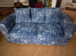 Bettsofa Jeansmuster