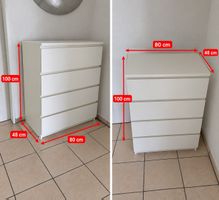 Ikea Kommode weiss 80x48x100 cm mit 4 Schubladen gebraucht