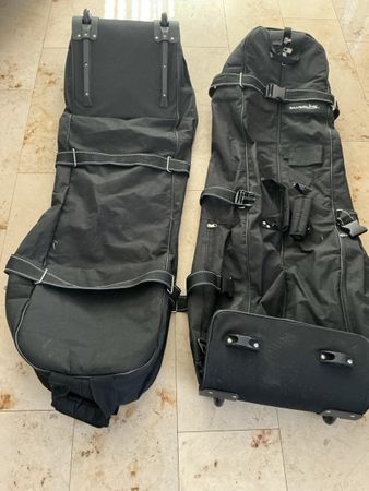 Reisetasche Golfbag schwarz 2 Stk. mit Rollen neuwertig