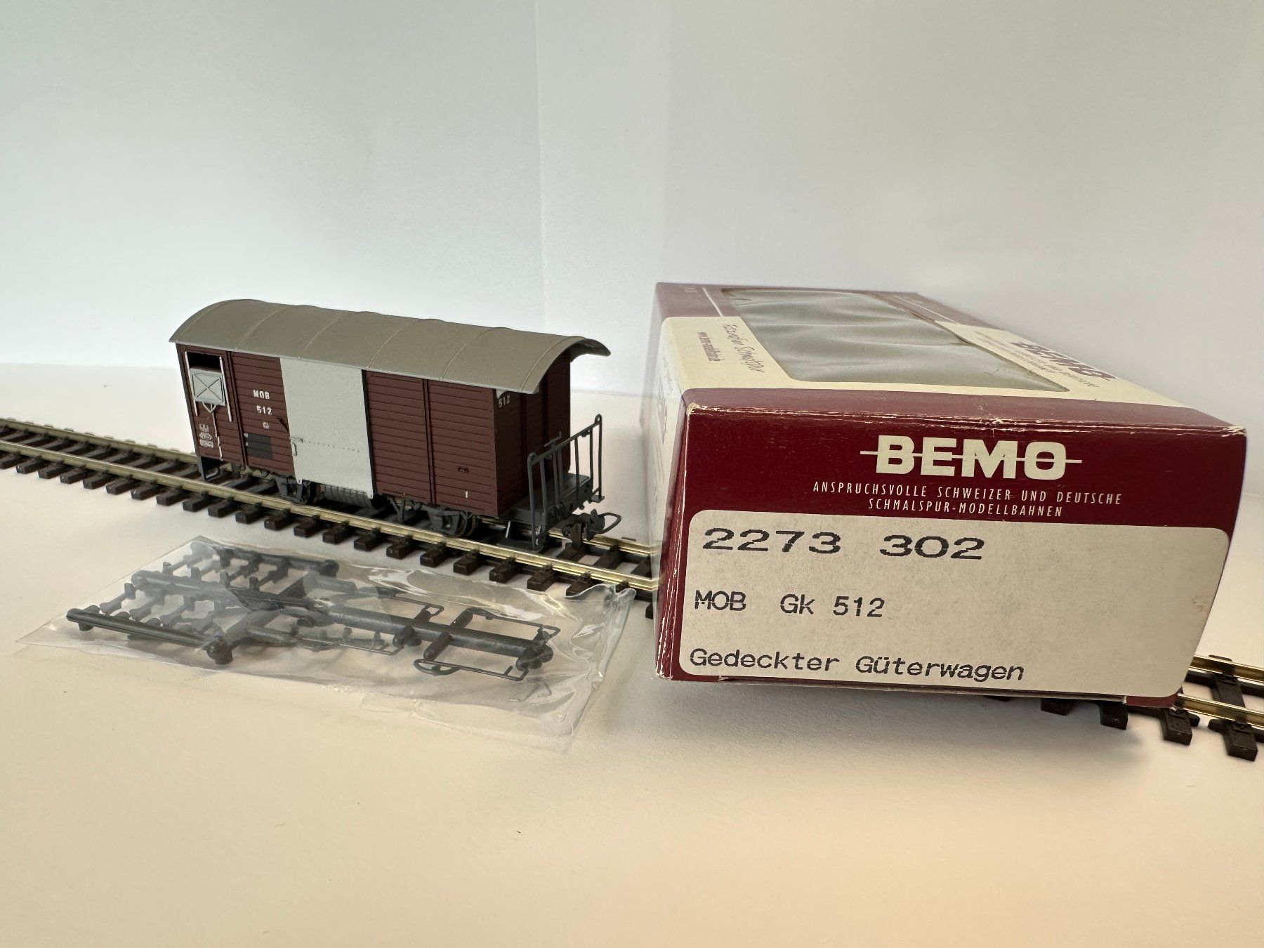 Bemo Modellini di ferrovie: Bemo - MOB Gk 512 - Gedeckter Güterwagen – Nuovo e nell'imballaggio originale da Domat/Ems venduto da mmx4001 2
