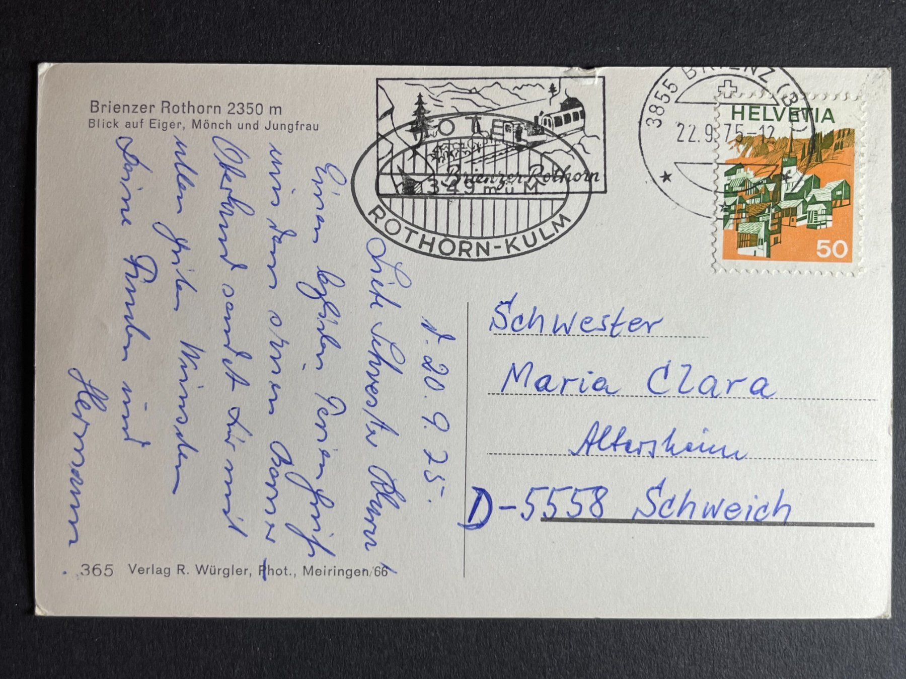Cartoline postali: Brienzer Rothorn – Usato da Steg VS venduto da danwer74 1