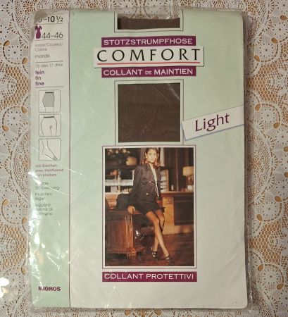 Migros Comfort Light Stütz Strumpfhose 15den Gr.L Marais