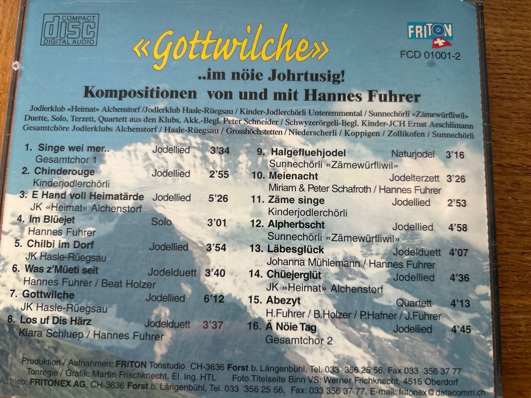 CD: Jodelklub. Alchenstorf und Hasle -Rüegsau – Usato da Arth venduto da Vrecam51 1