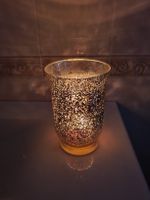 Schönes Windlicht / Teelicht Glas Gold
