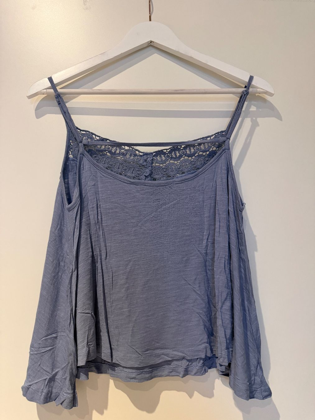 Top: Top mit Spitze, blau, Grösse 38 – Usato da Zürich venduto da cfh_cg22 1