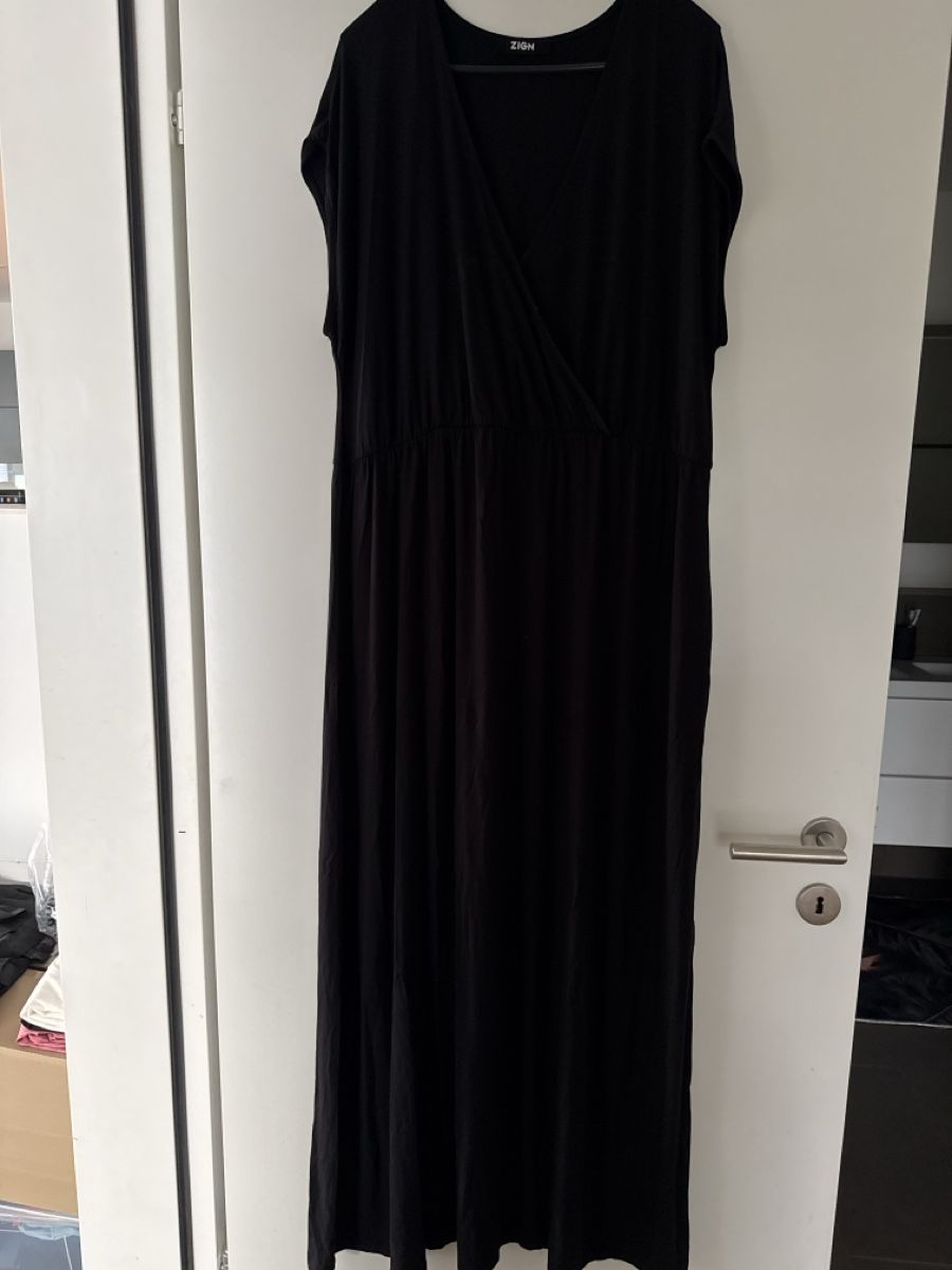 Zalando Kleider: Bodenlanges schwarzes Kleid Gr. 48 – Neu (gemäss Beschreibung) aus Gelfingen von jemehehi
