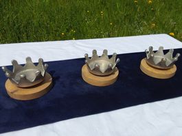 Kronen Design 3er Set Dekoration
