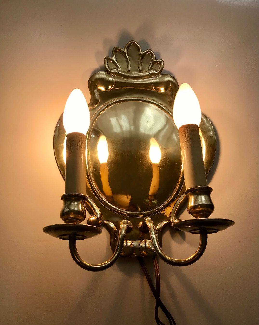 Lampes: Wandlampe Messingschild Vintage – D'occasion à Basel par nostanz 1
