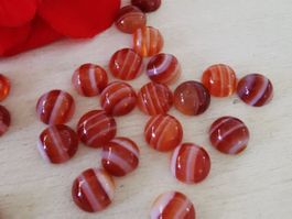 8 Stk. runde Karneol Cabochon / Lager-Sondererkauf