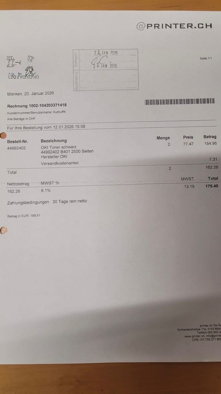 Oki Druckerpatronen & Toner: 2 OKI Toner schwarz – Neu und originalverpackt aus Balterswil von aimie2004 1