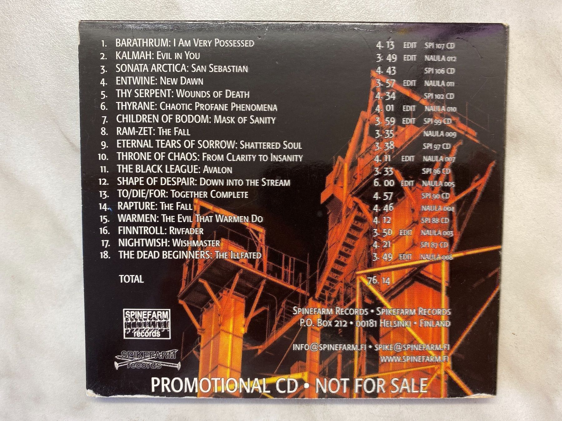 CD: Spinefarm/Spikefarm Sampler 2001 – Nuovo (secondo la descrizione) da Aigle venduto da St_anger 1