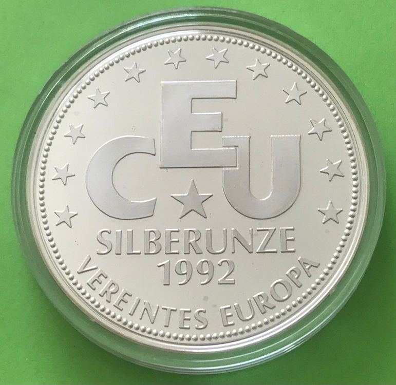 sehr schöne 5 Silber Unze 155 5 Gr 999 Fine ECU EUROPA Kaufen auf Ricardo