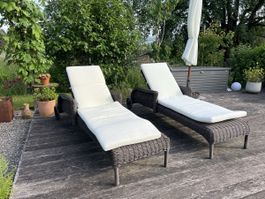 Liegestühle 2Stk inkl. Kissen