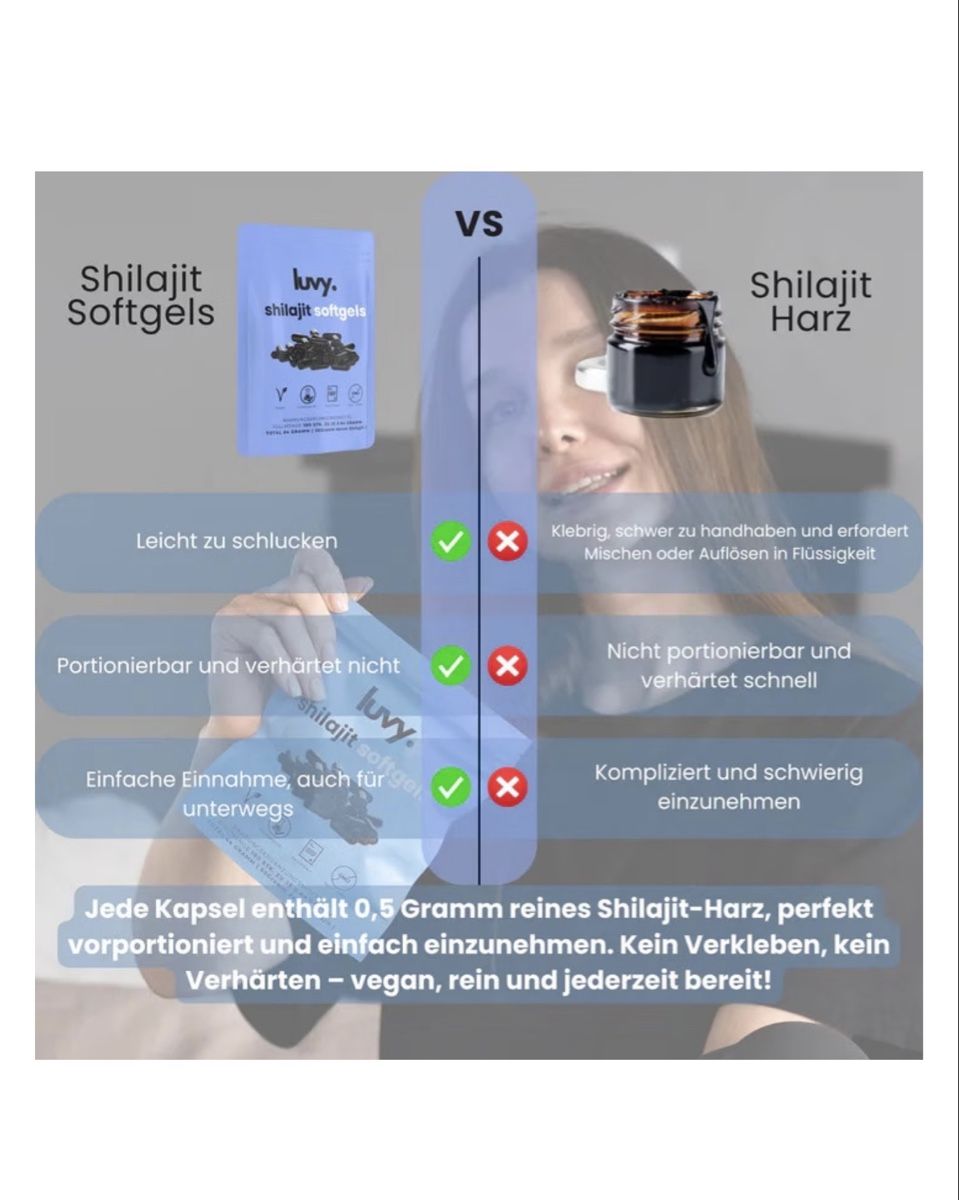 Cibi & Specialità: Luvy Shilajit Softgels 100 Stück  – Nuovo e nell'imballaggio originale da Rebstein venduto da dijana_crgc 5