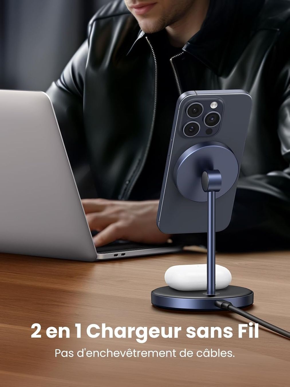 Ugreen Caricabatterie: UGREEN MagFlow Chargeur Induction iPhone Qi iphone 16/15/14 – Nuovo e nell'imballaggio originale da Morges venduto da DigiAC 2