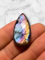 Labradorit Cabochon wunderschön in blau-orange, 35ct