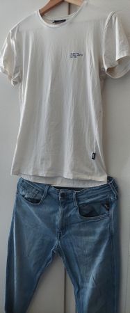 REPLAY jeans 31 + t-shirt GAS S- COLLECTION PRIVÉ