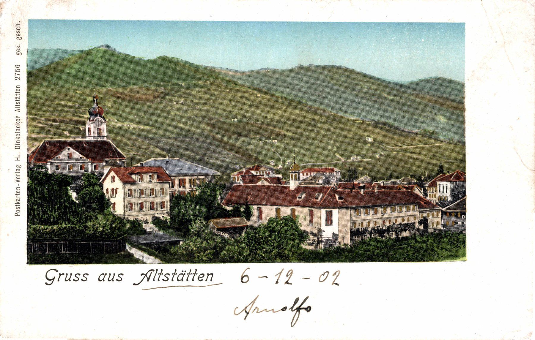 Cartoline postali: Gruss aus Altstätten. – Usato da Bronschhofen venduto da Astore