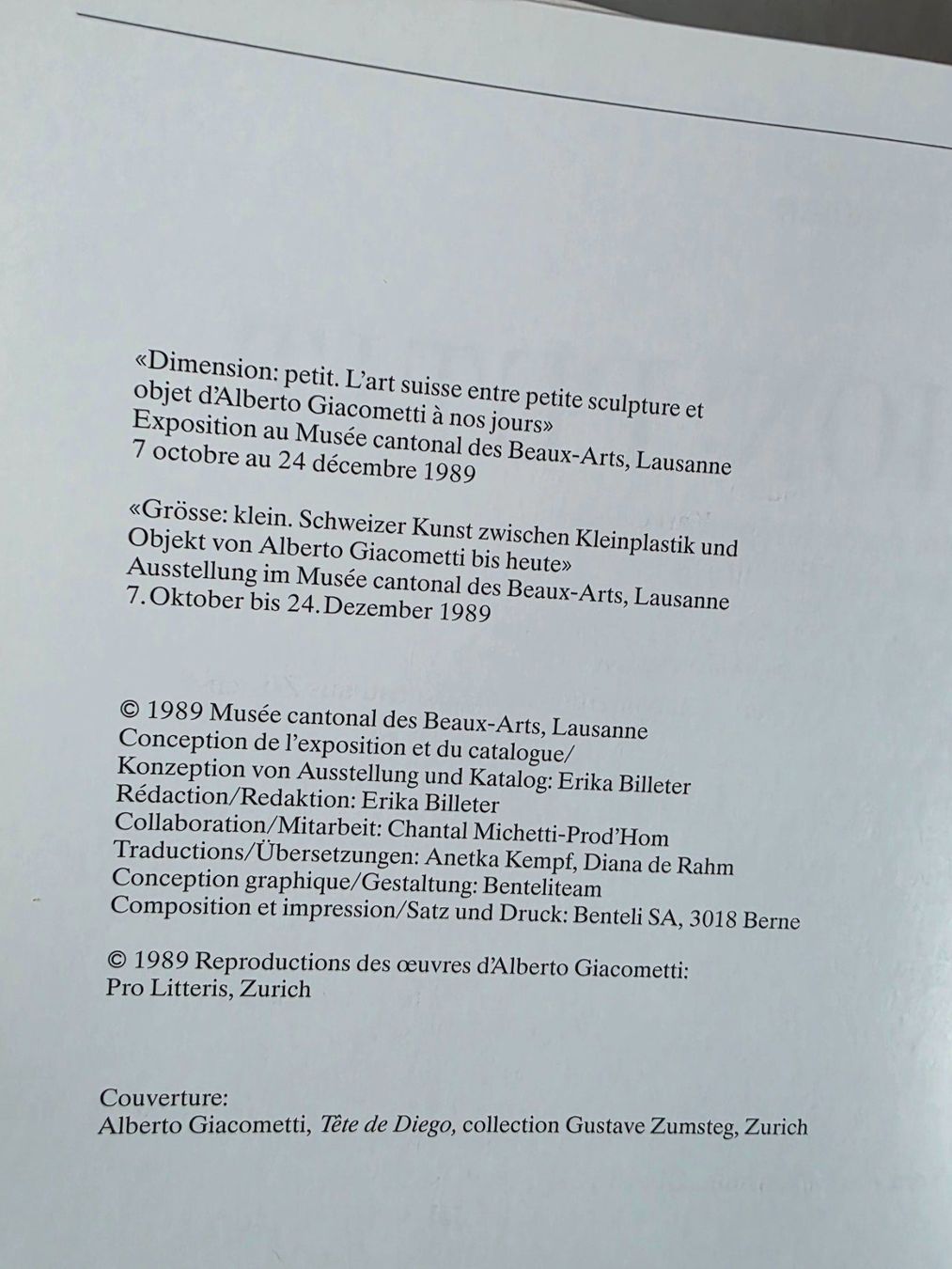 Bücher: Dimension: PETIT: Schweizer Kunst Alberto Giacometti- 1989 – Gebraucht aus Walterswil BE von Lonitti 7