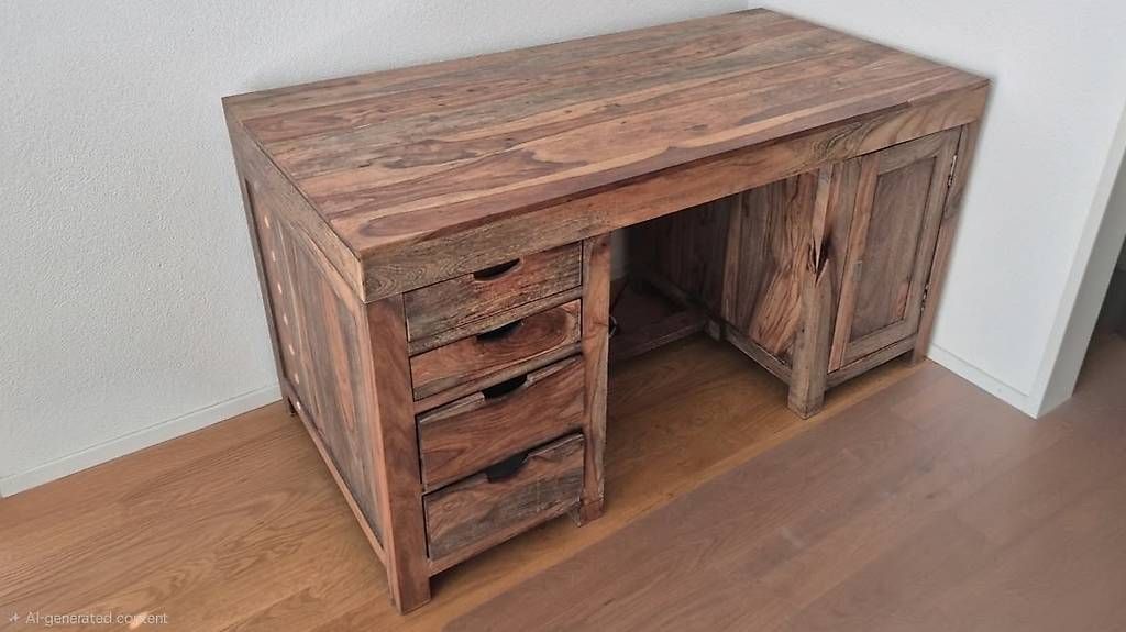 Bureaux: Holz Schreibtisch – D'occasion à Niedermuhlern par Mel_c