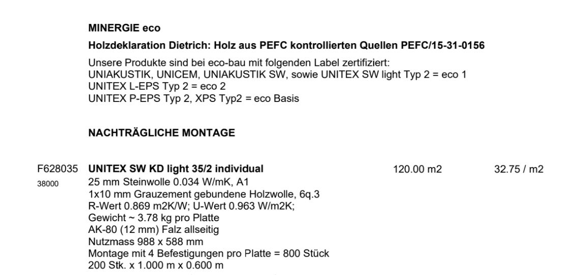 Altri materiali per l'edilizia: Dämmplatte Unitex, 26 Stk. – Nuovo (secondo la descrizione) da Horw venduto da waebi03 4