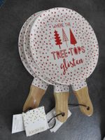 6 Porzellan-Servierbrettchen + 1 Platte "Weihnachten" - NEU