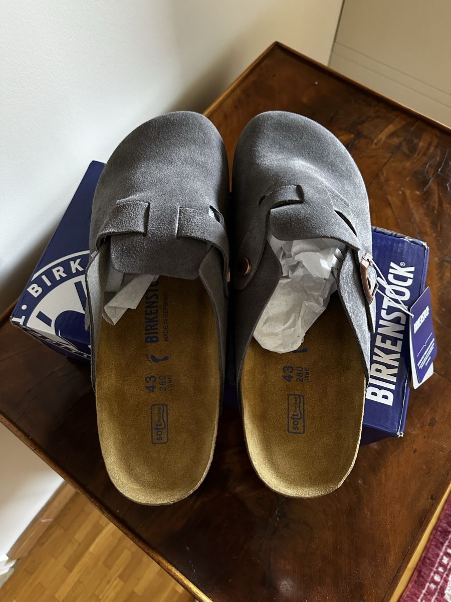 Birkenstock Scarpe da uomo: Birkenstock Boston dark grey – Nuovo (secondo la descrizione) da Genève venduto da rom_56hd 1
