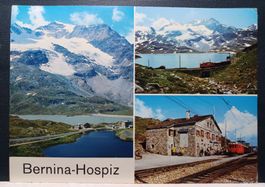Bernina Hospiz - Stempel Bahnhofbuffet, + Bahnstempel, 1969