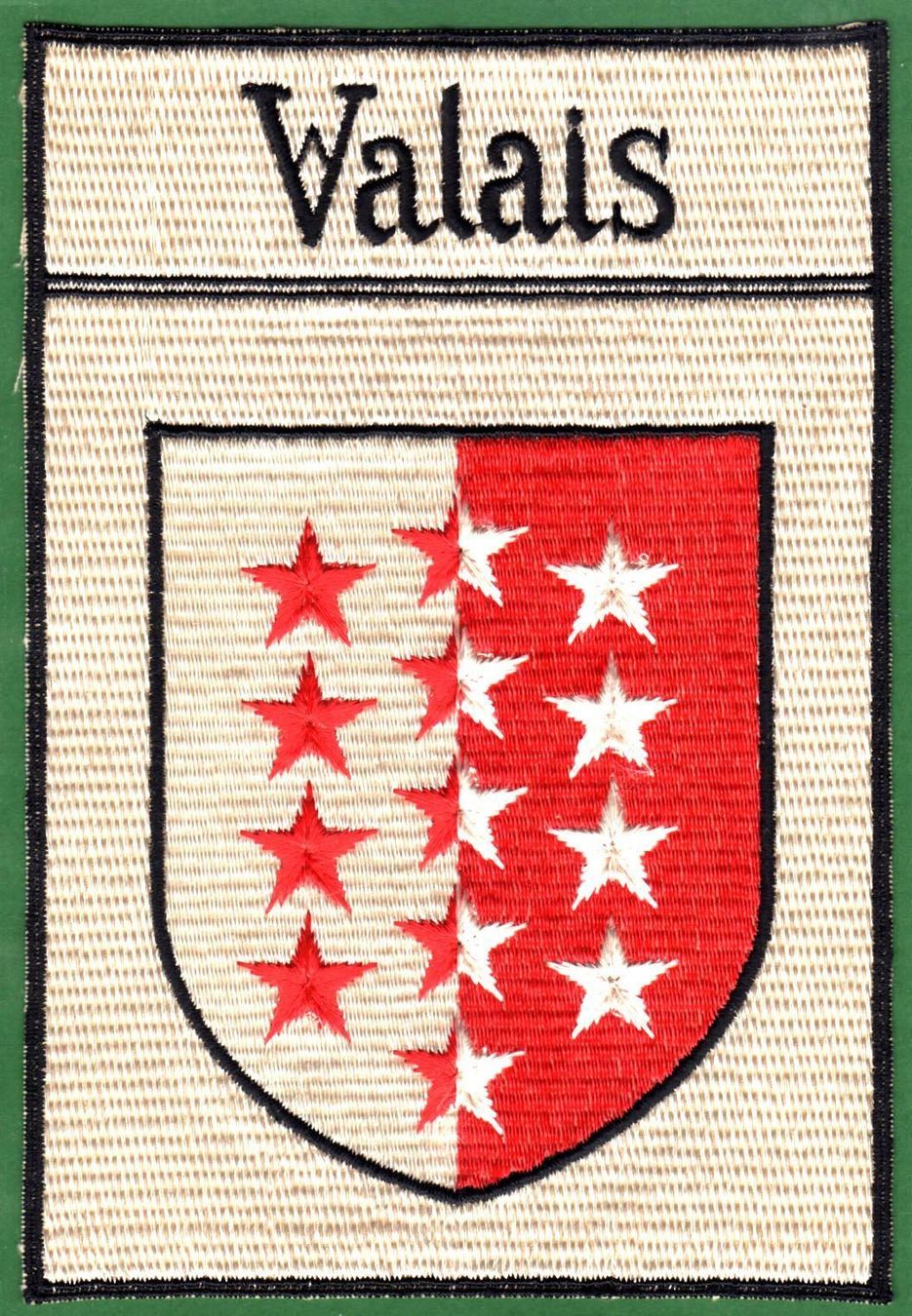 Ansichtskarten: VS/ Valais, altes gesticktes Wappen – Gebraucht aus Walzenhausen von Midas17