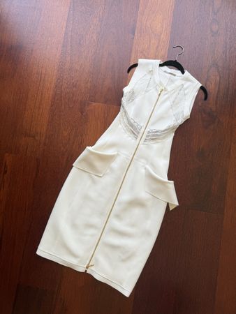 Robe Ermanno Scervino blanche, dentelle, Taille 40 IT