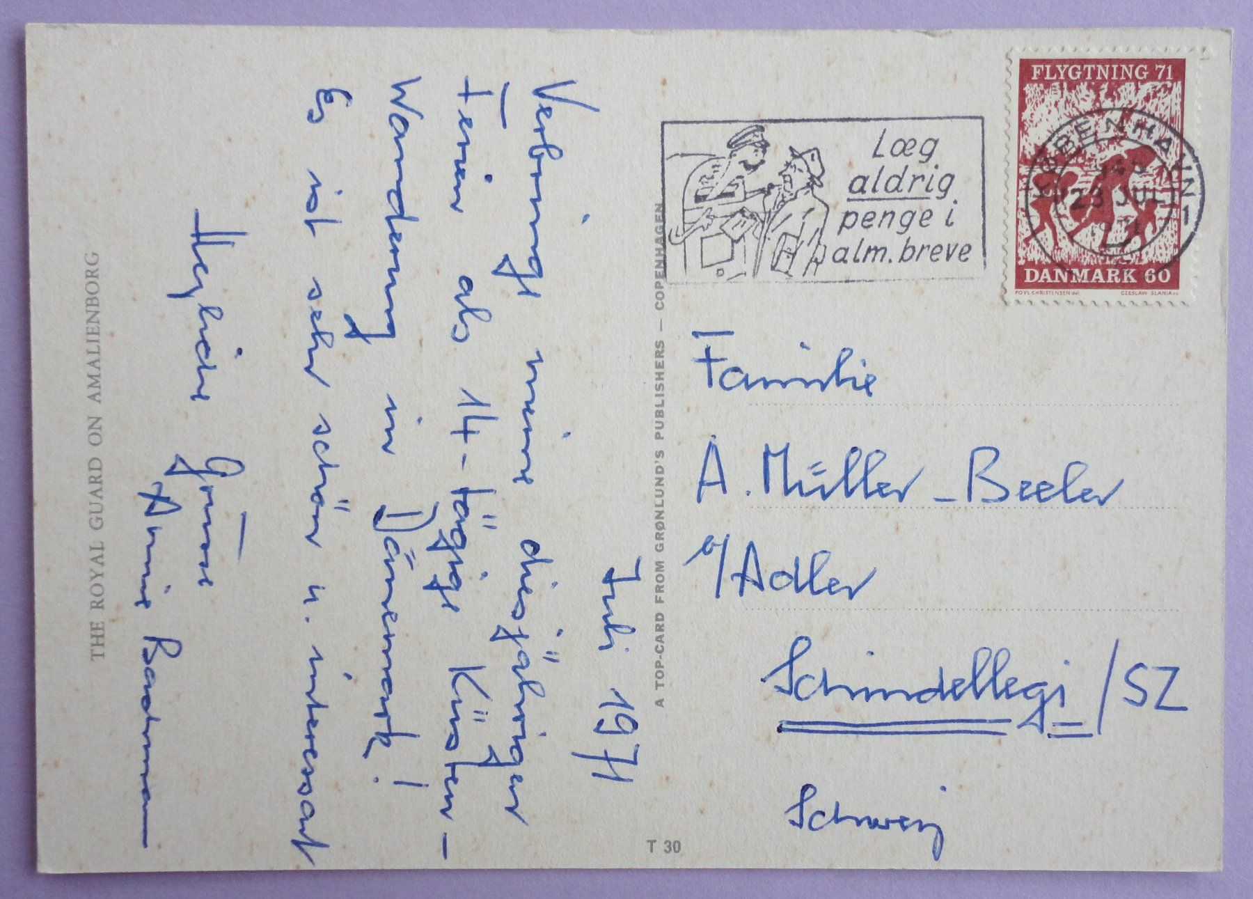 Cartoline postali: The Royal Garde on Amalienborg – Usato da Fétigny venduto da Billy2miny 1