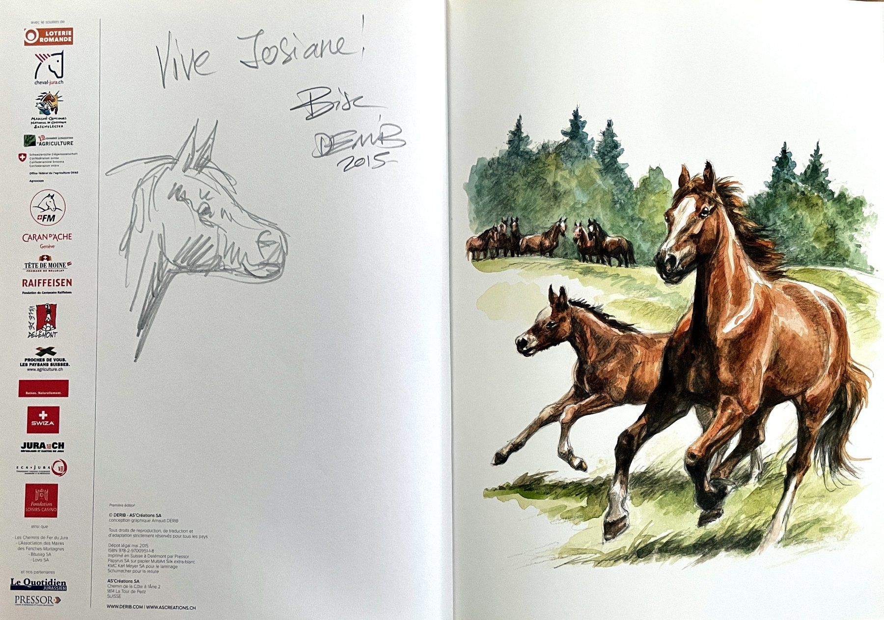 Fumetti: Derib - Le galop du silence E.O. 2015 TBE avec dédicace !!! – Usato da Savagnier venduto da Ne2065 1