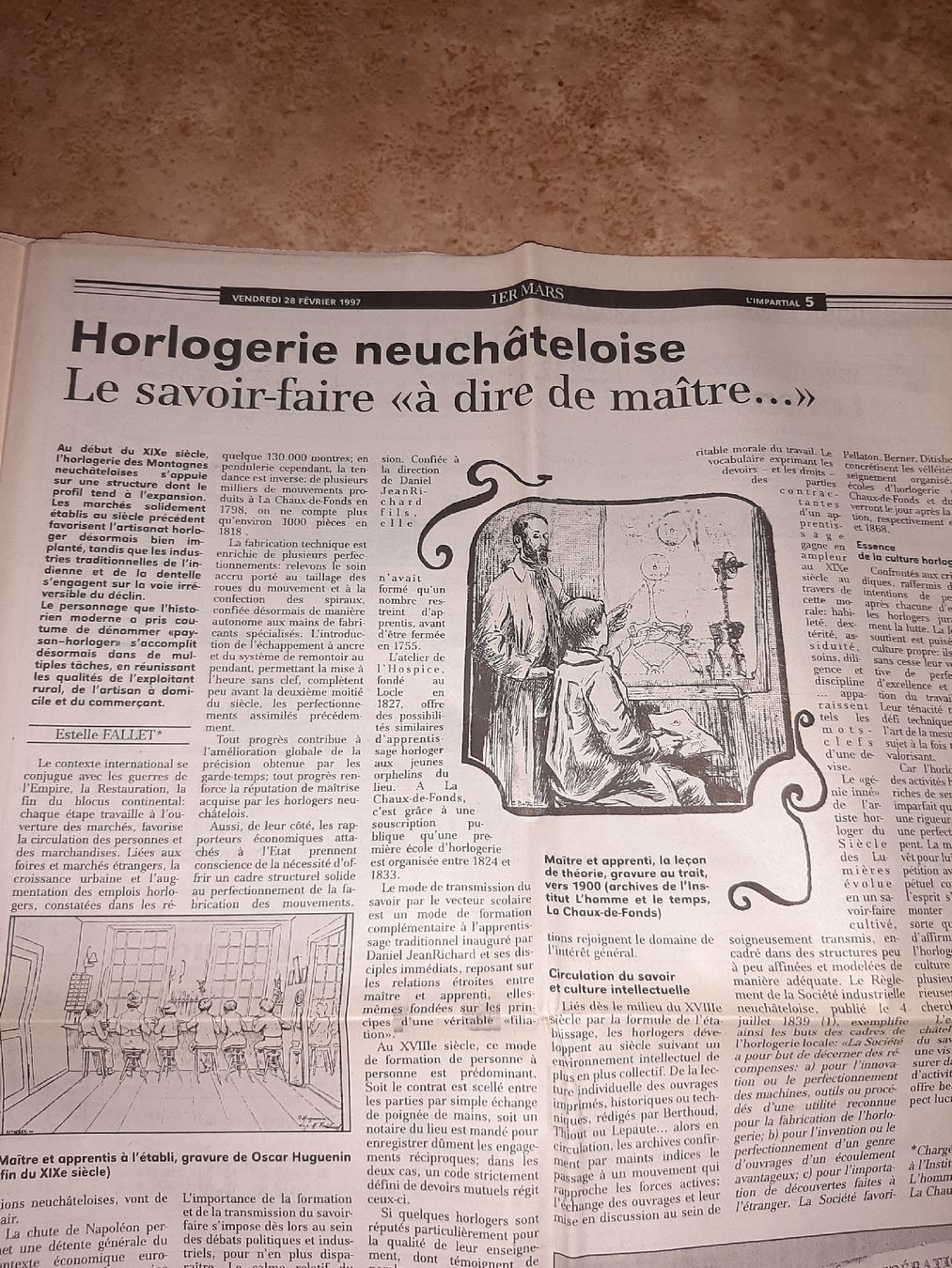 Riviste & Magazine: Journal, l'Impartial 28 Février 1997 – Usato da Neuchâtel venduto da Budy.jul-5 2