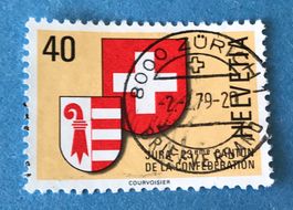 Nr.621 mit Stempel   Kanton Jura Wappen 1978   